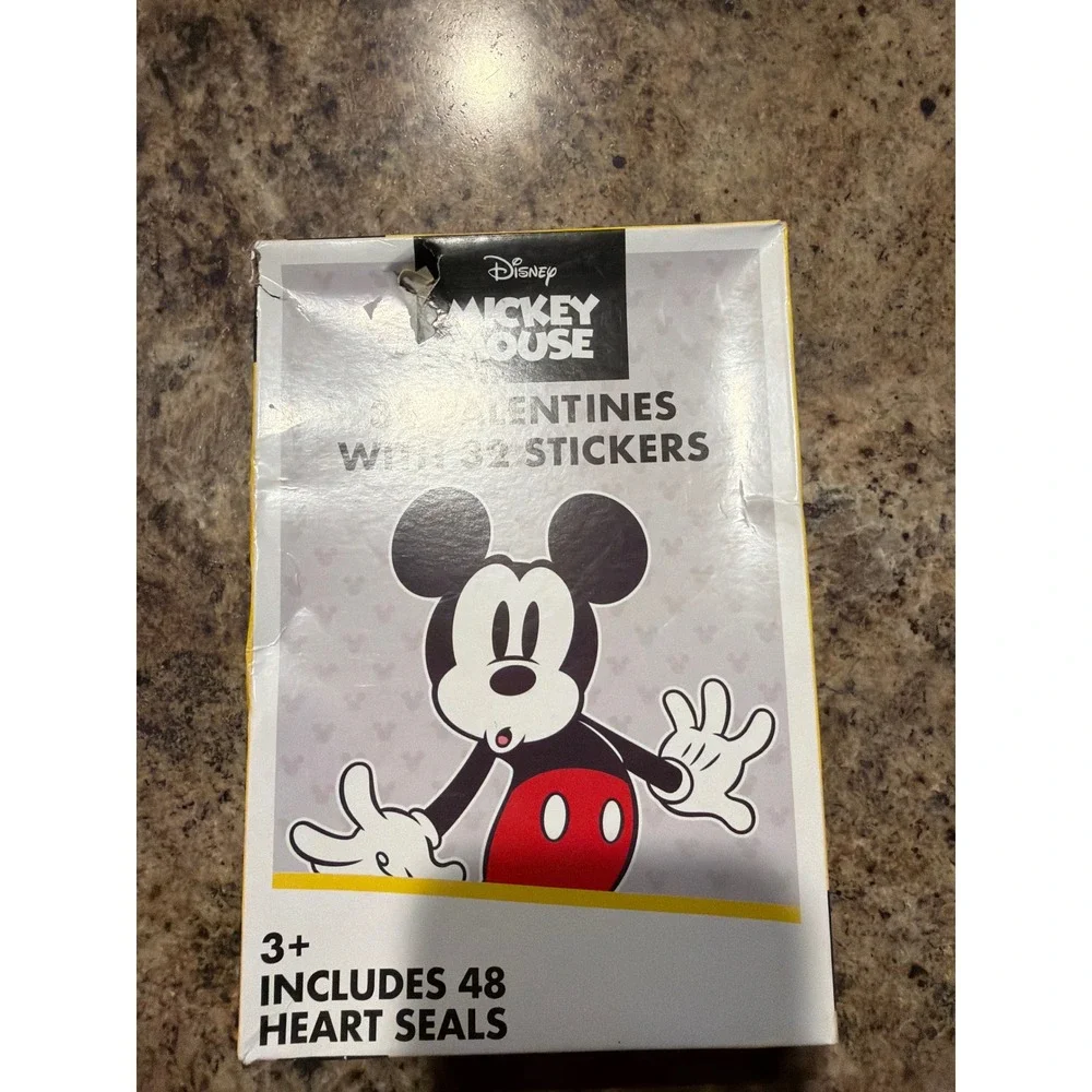 Disney Mickey Mouse 32 Valentines Cards 32 Stickers 48 Heart Seals